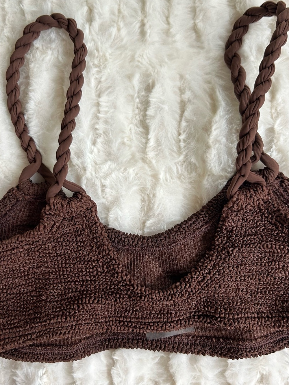 Hunza G Phoebe Bikini in Metallic Chocolate - Picture 8 of 9
